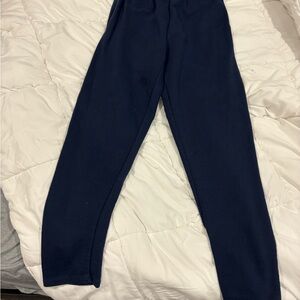Navy Blue Cotton Joggers with Straight Leg